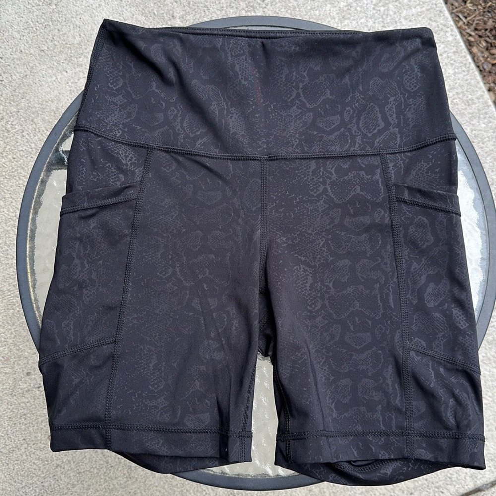 90 Degree by Reflex snakeskin biker shorts